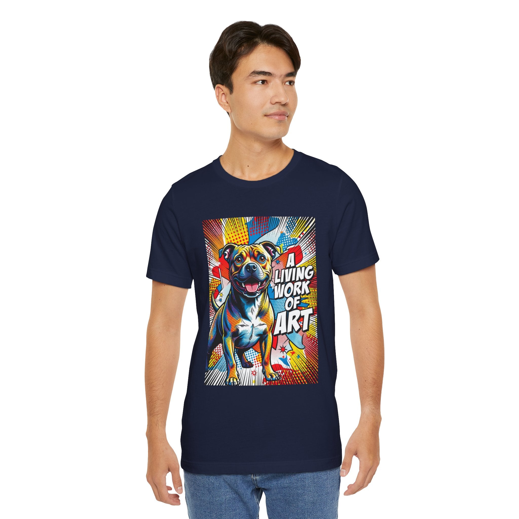Staffordshire Bull Terrier T Shirt | Living Work of Art Collection | Pop Art