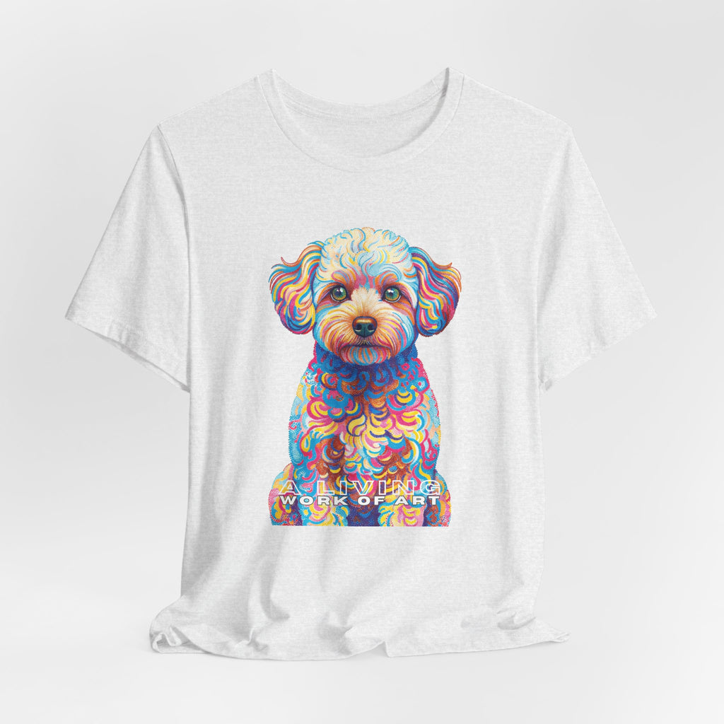 Maltipoo T Shirt | Living Work of Art Collection | Pointillism Style