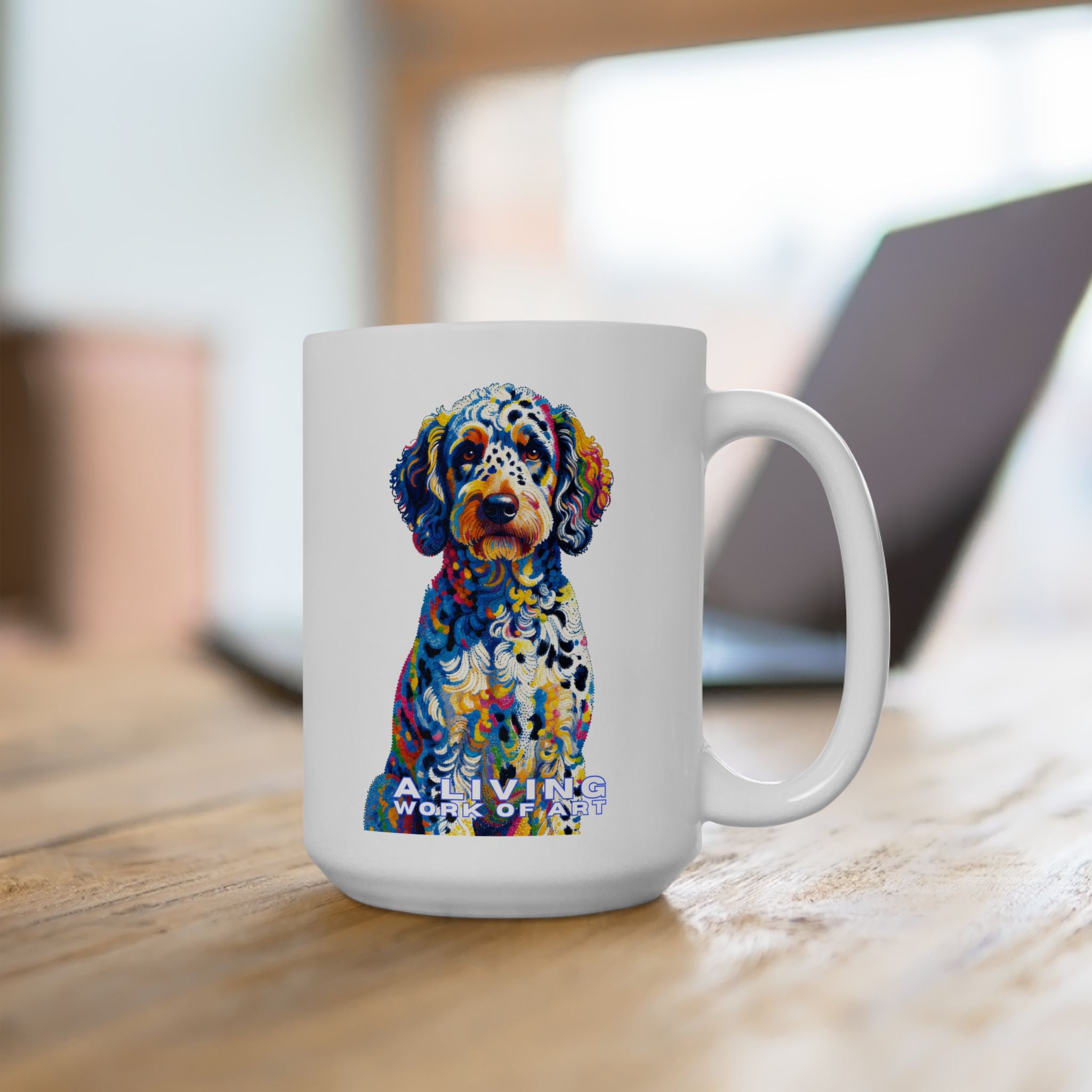 Labradoodle Coffee Mug | Living Work of Art Collection | Pointillism Style
