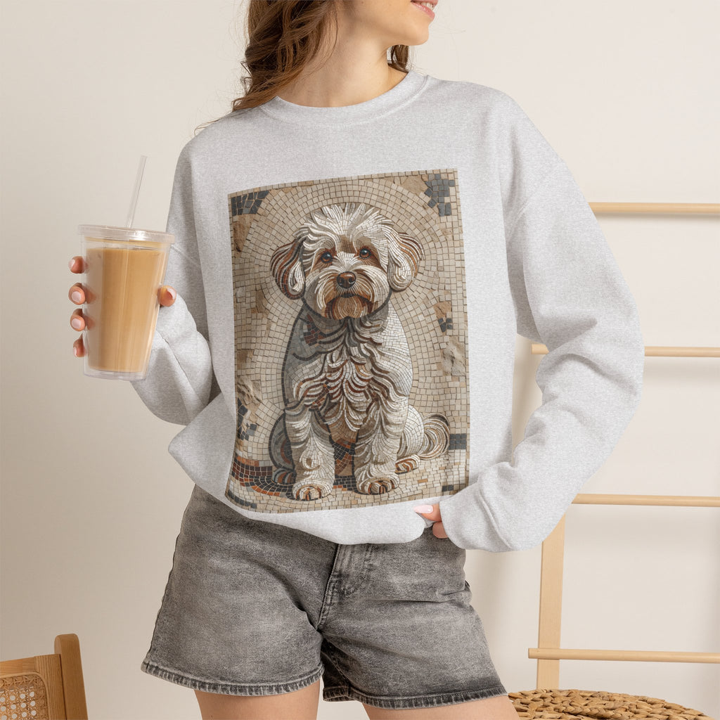 Bichon Frise Sweatshirt | Living Work of Art Collection | Mosaic Style