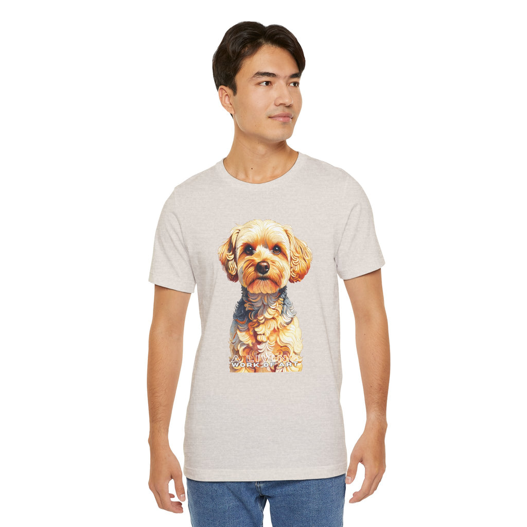 Yorkipoo T Shirt | Living Work of Art Collection | Pointillism Style
