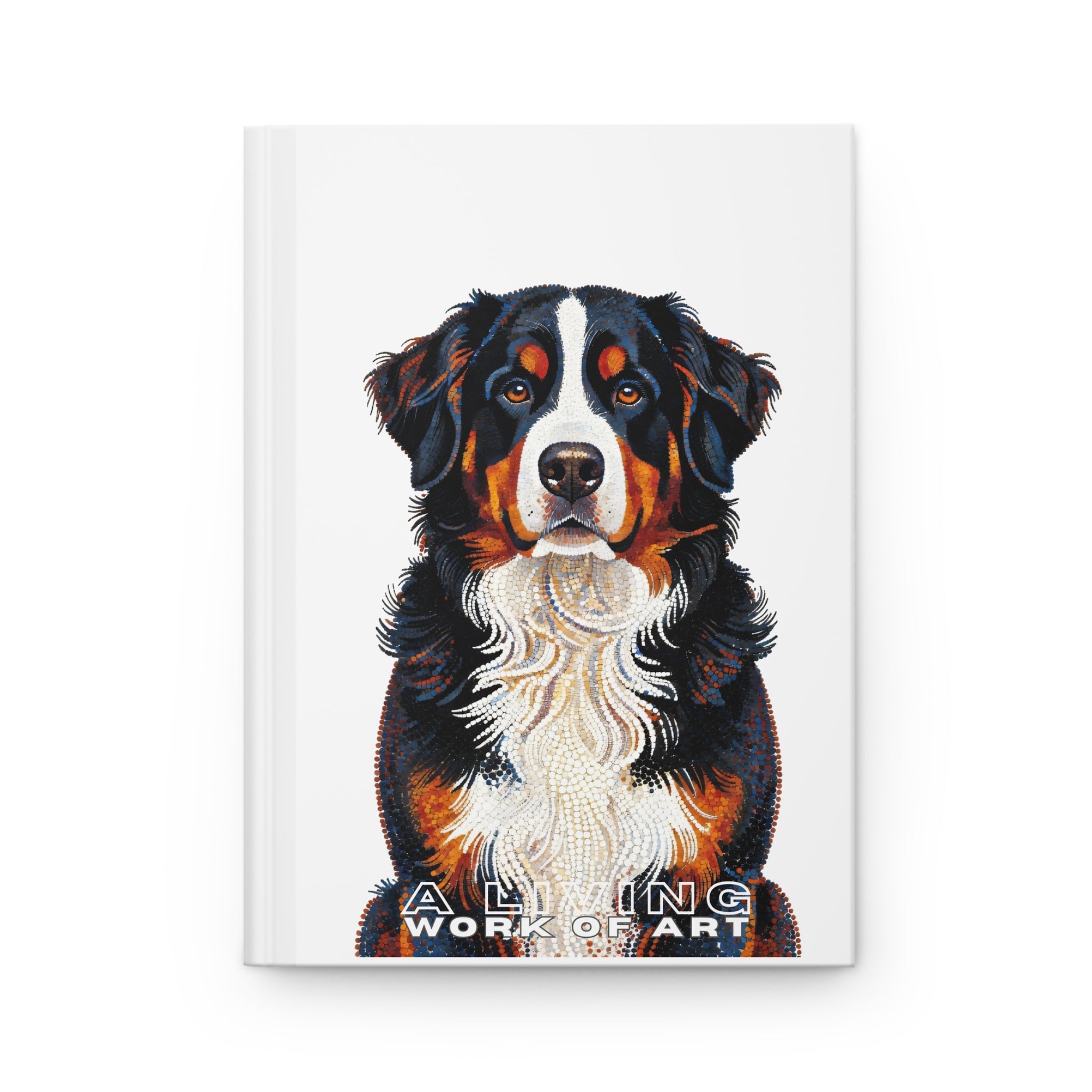 Bernese Mountain Dog Notebook | Living Work of Art Collection | Pointillism Style