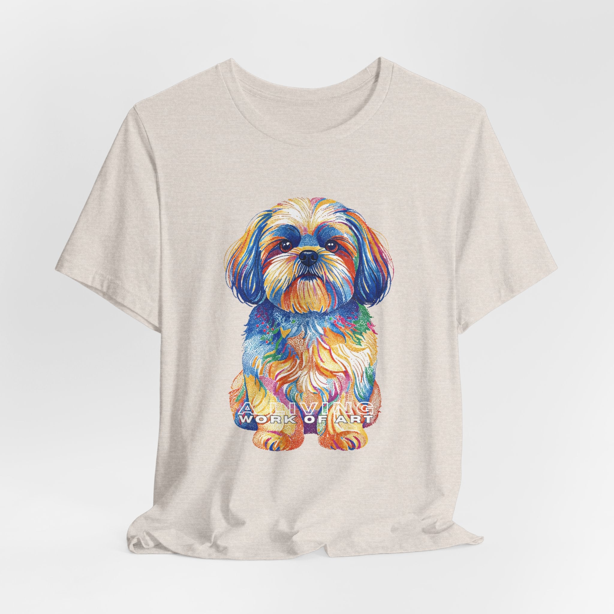 Shih Tzu T Shirt | Living Work of Art Collection | Pointillism Style
