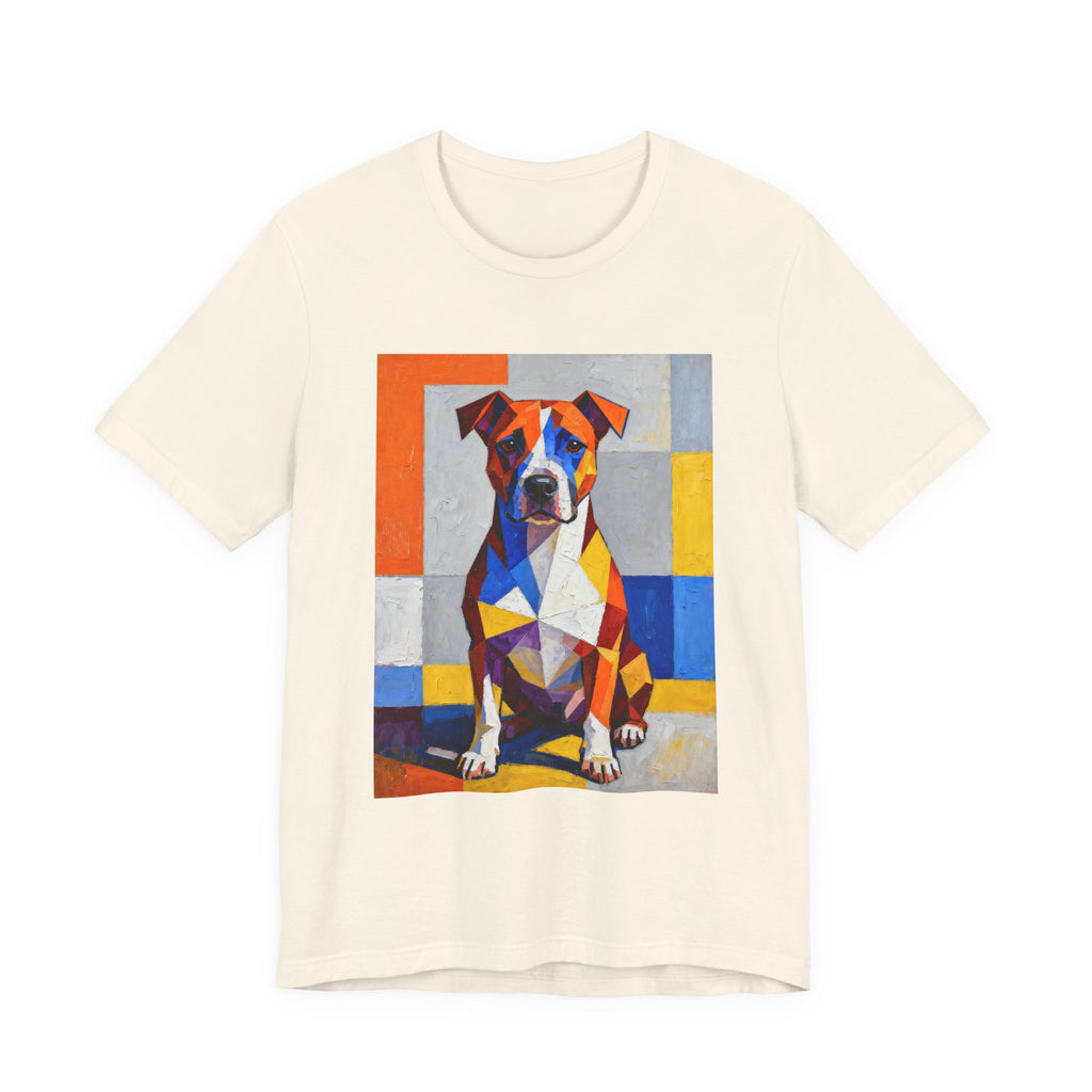 Staffordshire Bull Terrier T Shirt | Living Work of Art Collection | Cubist Style