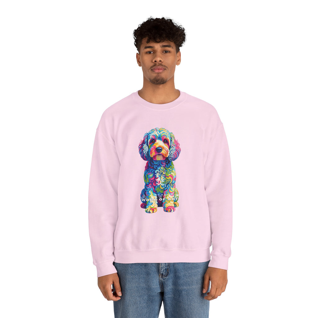 Cockapoo Sweatshirt | Living Work of Art Collection | Pointillism Style