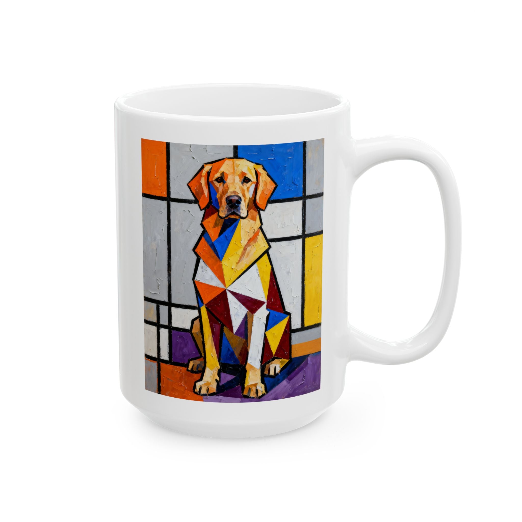 Golden Retriever Coffee Mug | Living Work of Art Collection | Cubist Style