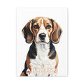 Beagle Canvas Wall Art | Living Work of Art Collection | Pointillism Style Print