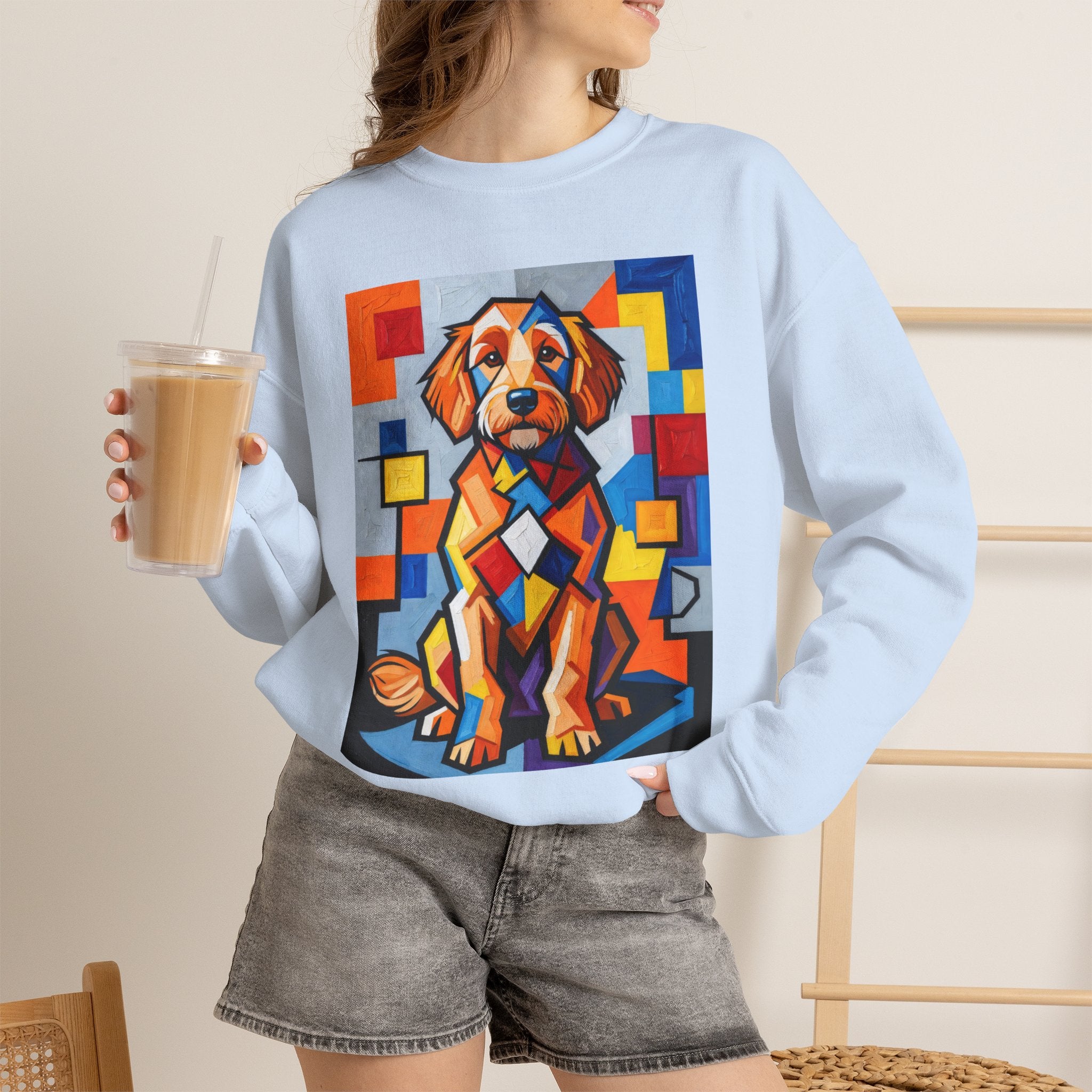 Goldendoodle Sweatshirt | Living Work of Art Collection | Cubist Style