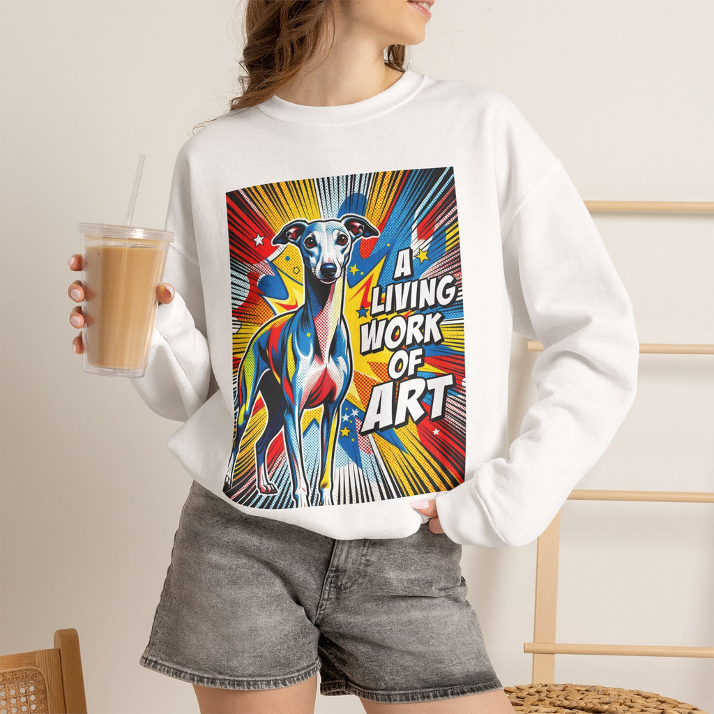 Whippet Sweatshirt | Living Work of Art Collection | Pop Art