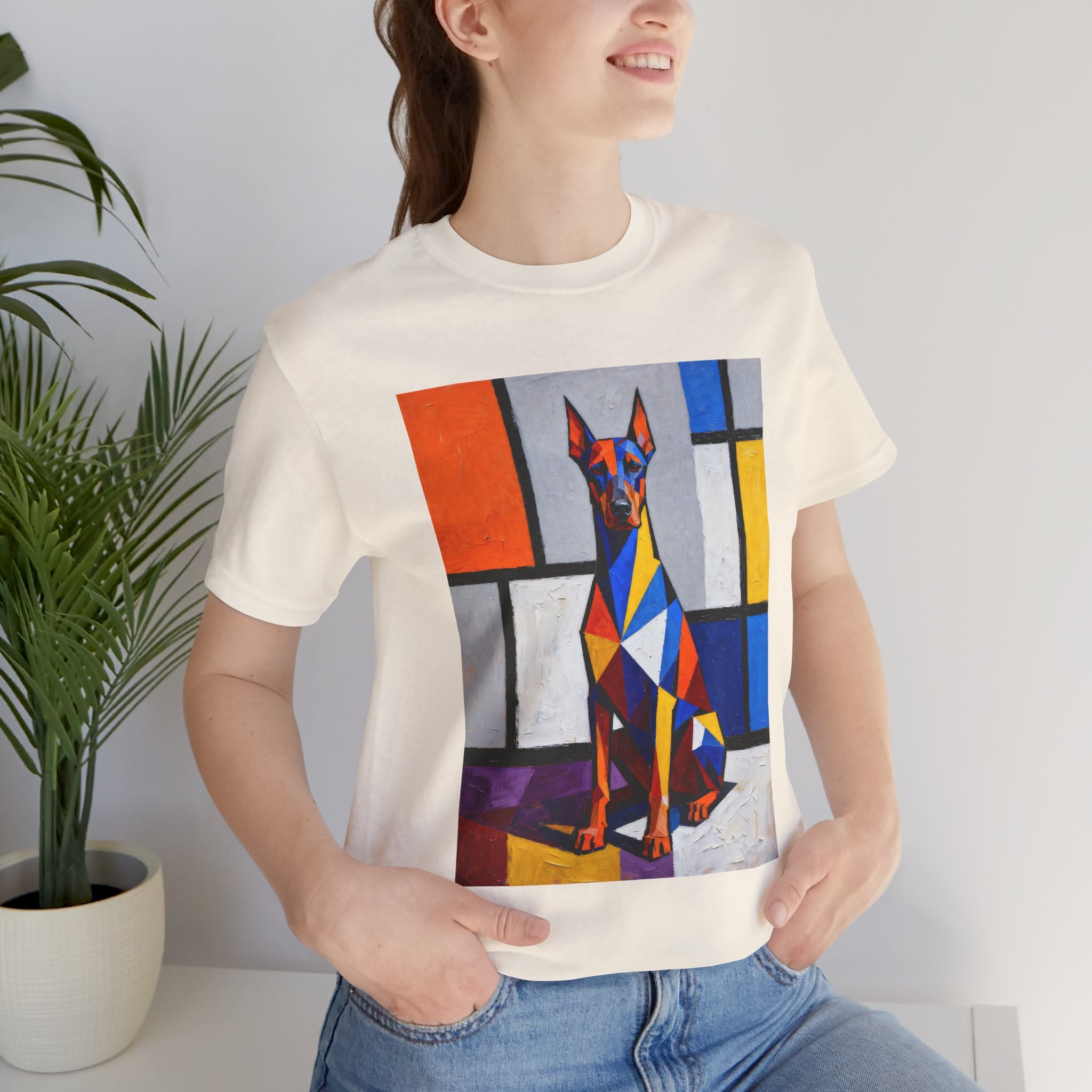 Doberman Pinscher T Shirt | Living Work of Art Collection | Cubist Style