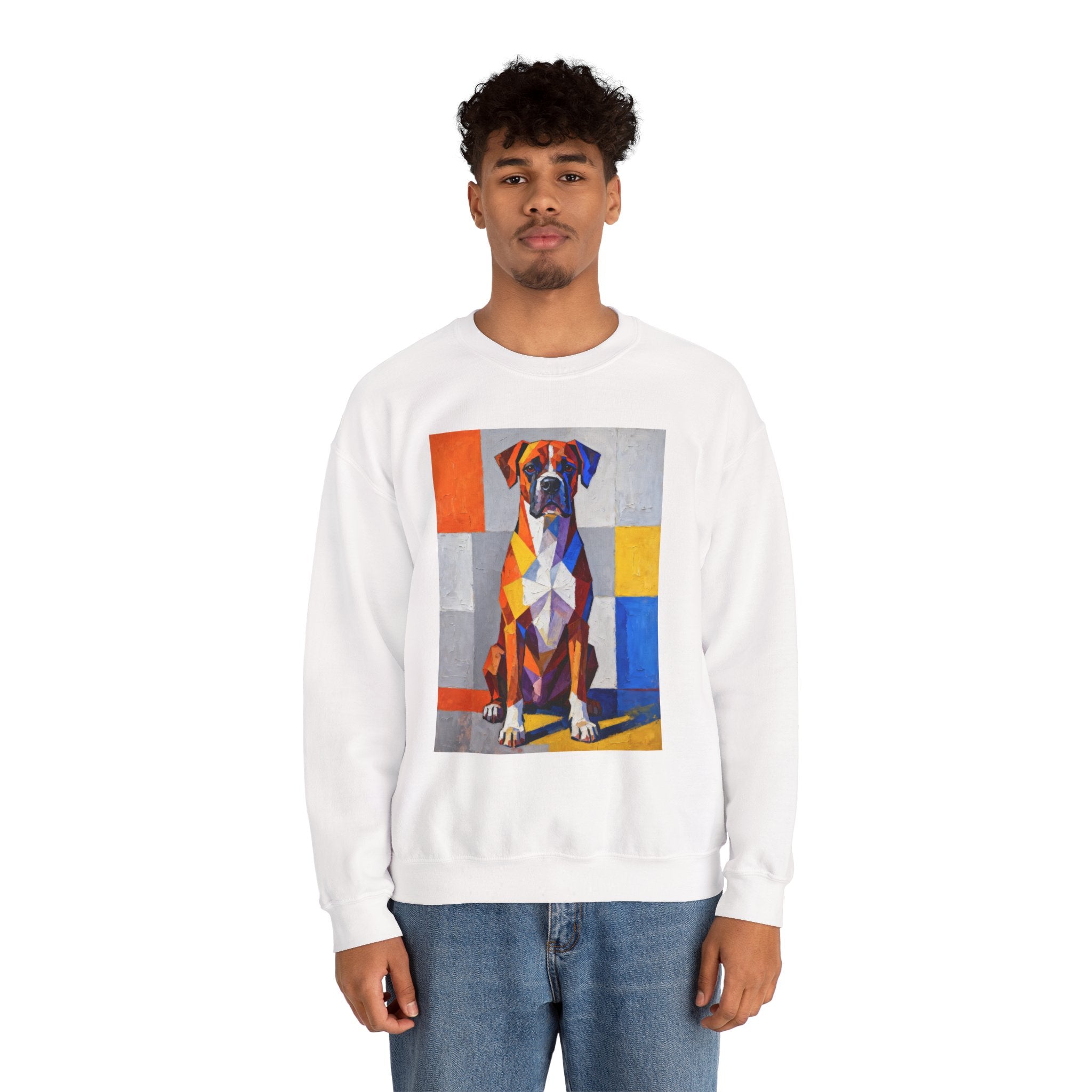 Boxer Sweatshirt | Living Work of Art Collection | Cubist Style