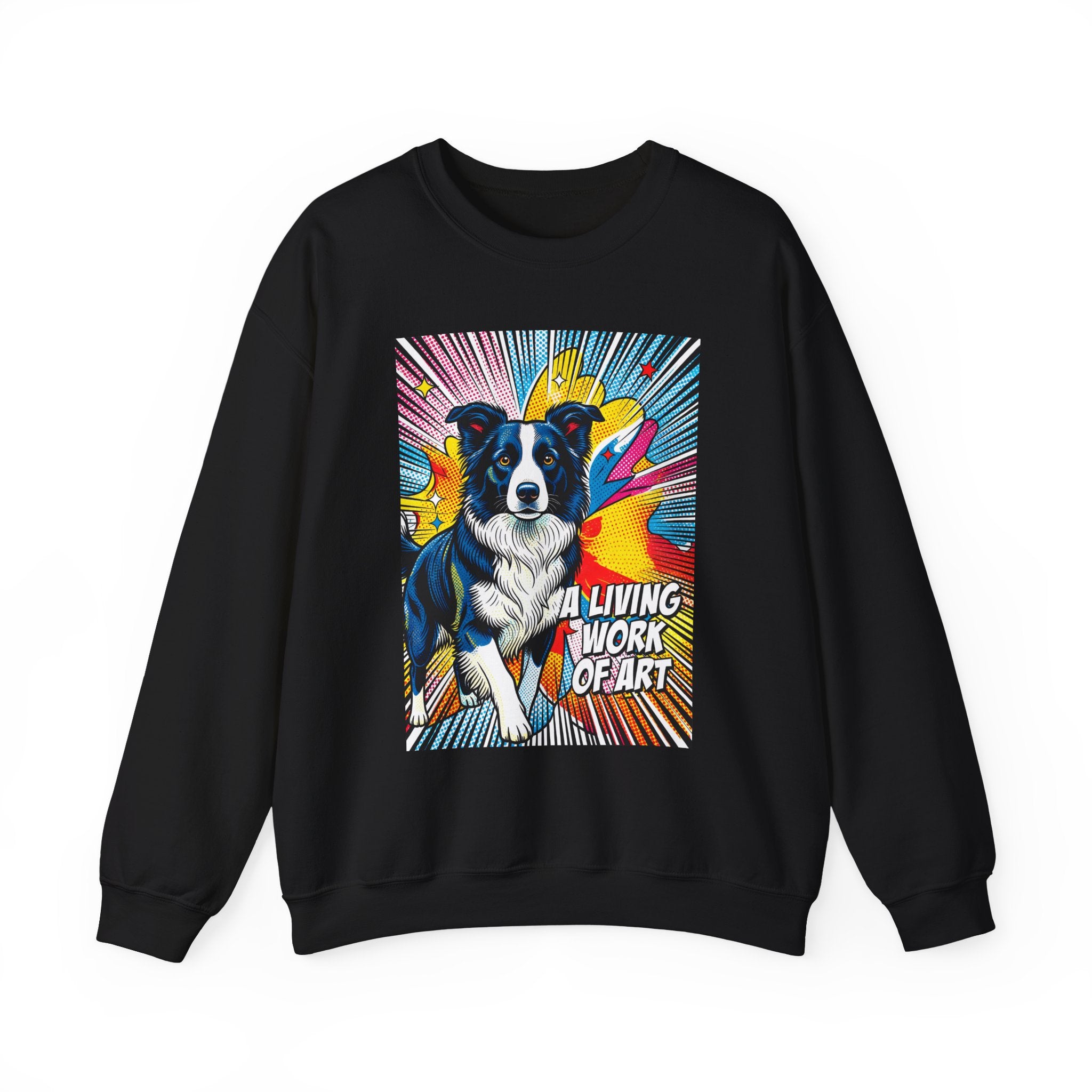 Border Collie Sweatshirt | Living Work of Art Collection | Pop Art