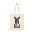 Boston Terrier Tote Bag | Living Work of Art Collection | Pointillism Style