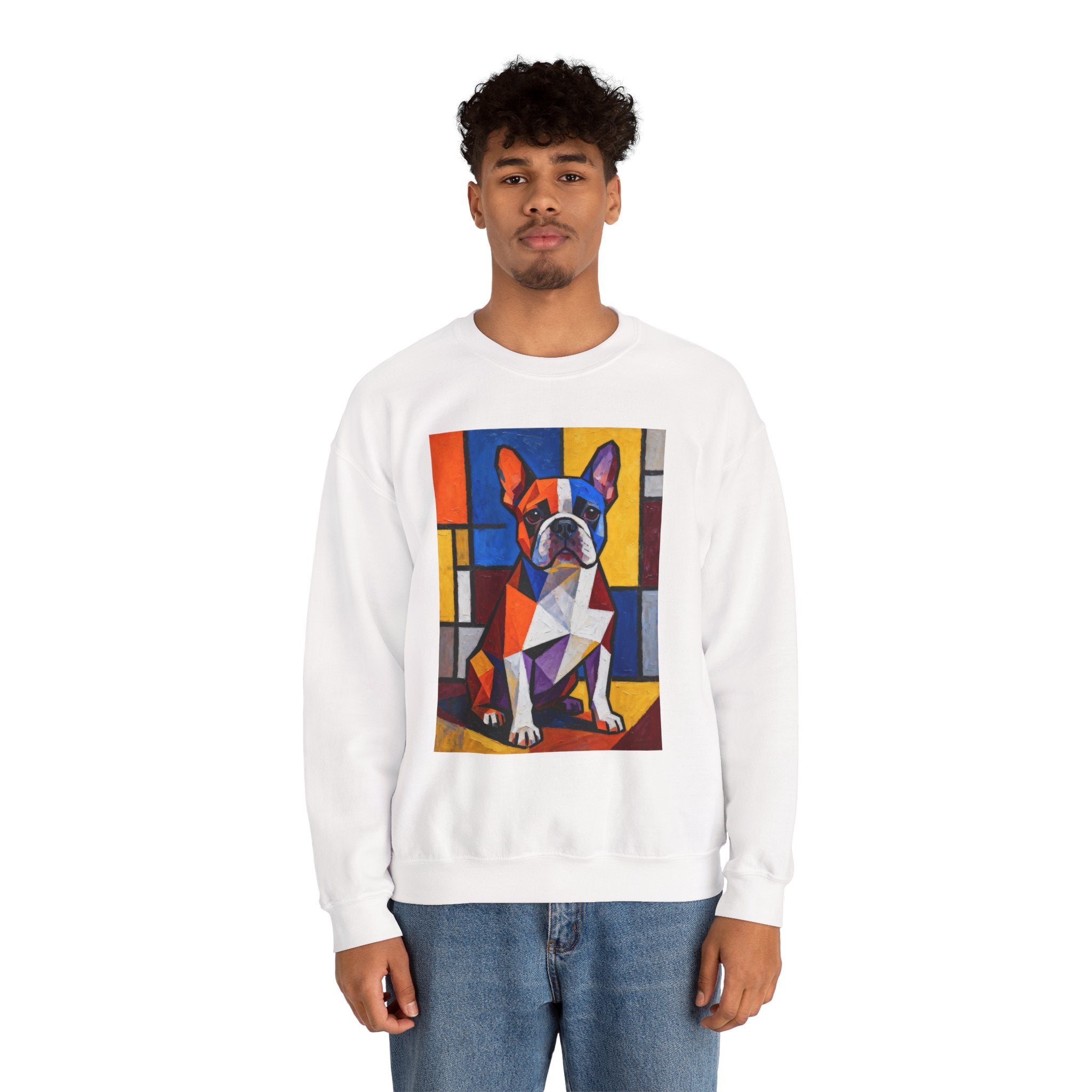 French Bulldog Sweatshirt | Living Work of Art Collection | Cubist Style