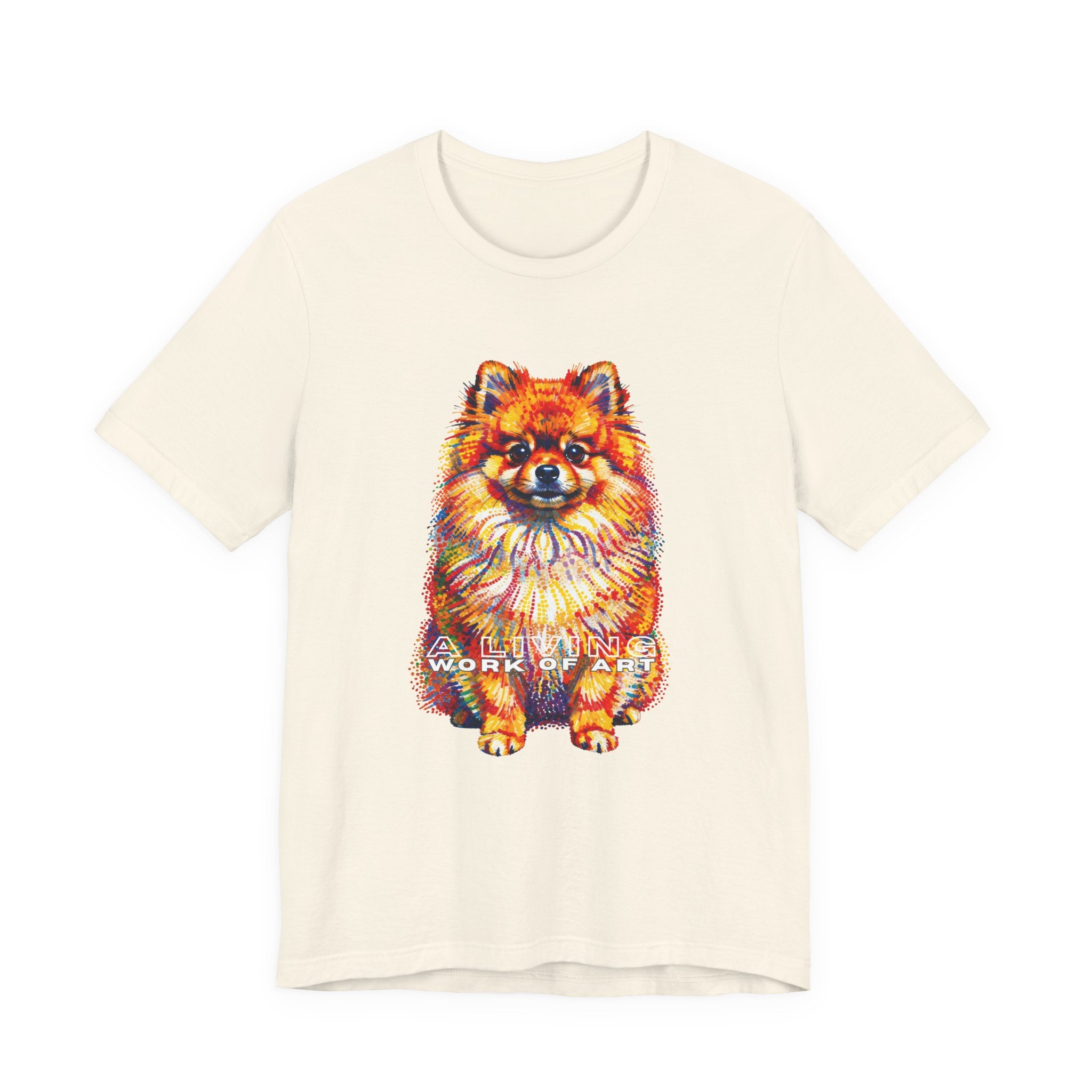Pomeranian T Shirt | Living Work of Art Collection | Pointillism Style