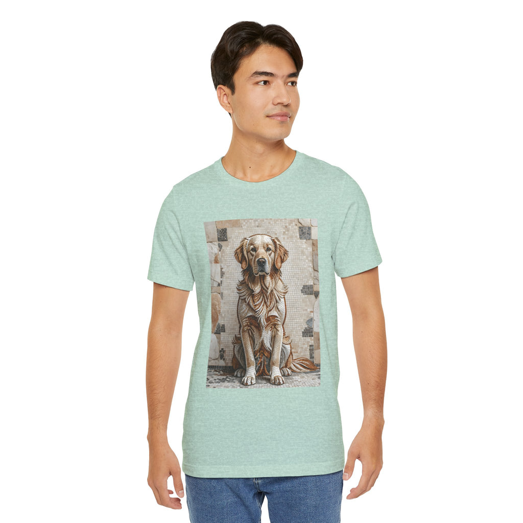 Golden Retriever T Shirt | Living Work of Art Collection | Mosaic Style