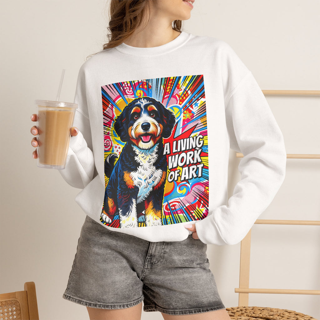 Bernedoodle Sweatshirt | Living Work of Art Collection | Pop Art