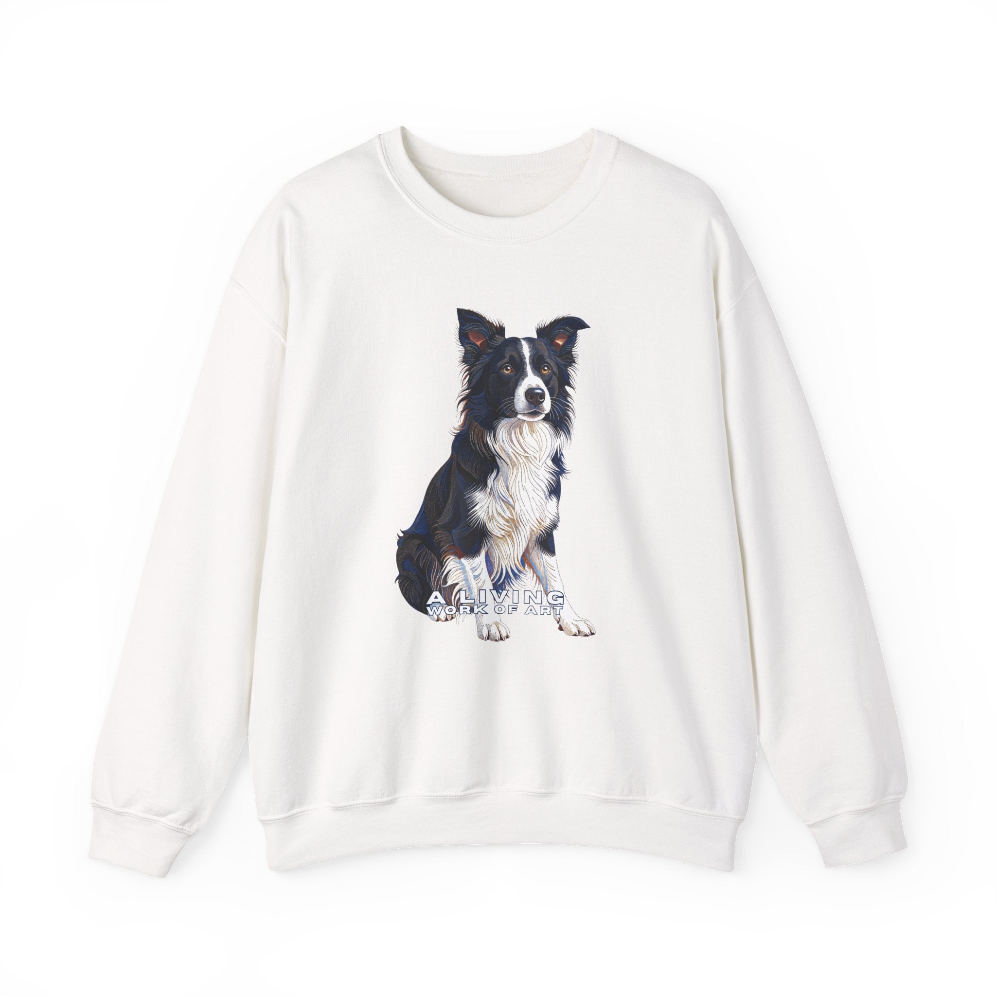 Border Collie Sweatshirt | Living Work of Art Collection | Pointillism Style