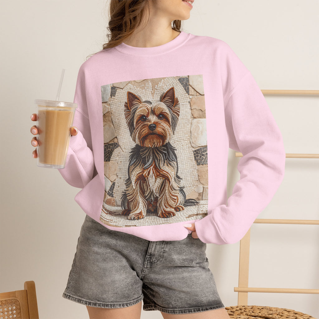 Yorkshire Terrier Sweatshirt | Living Work of Art Collection | Mosaic Style