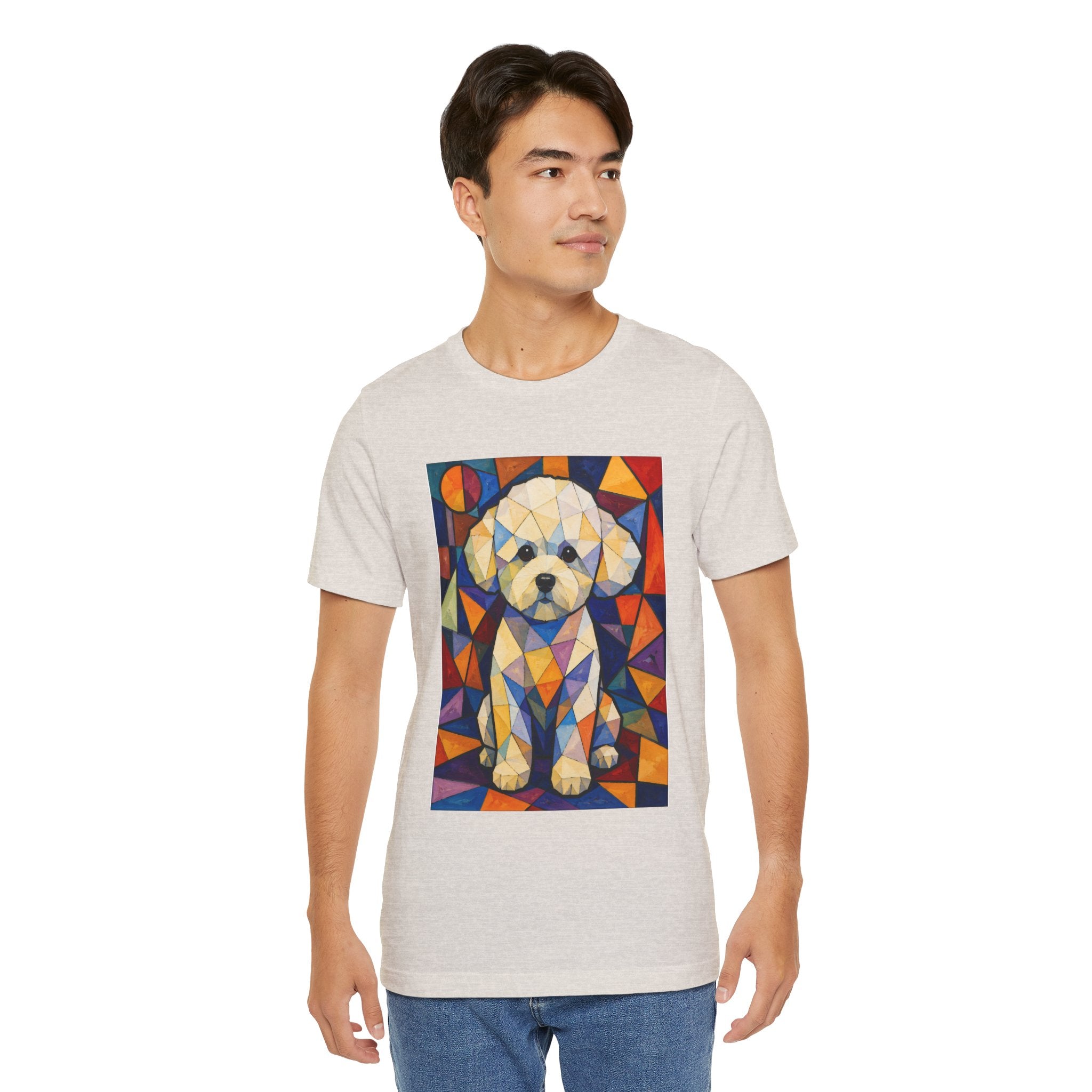 Bichon Frise T Shirt | Living Work of Art Collection | Cubist Style