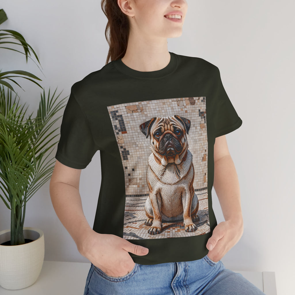 Pug T Shirt | Living Work of Art Collection | Mosaic Style