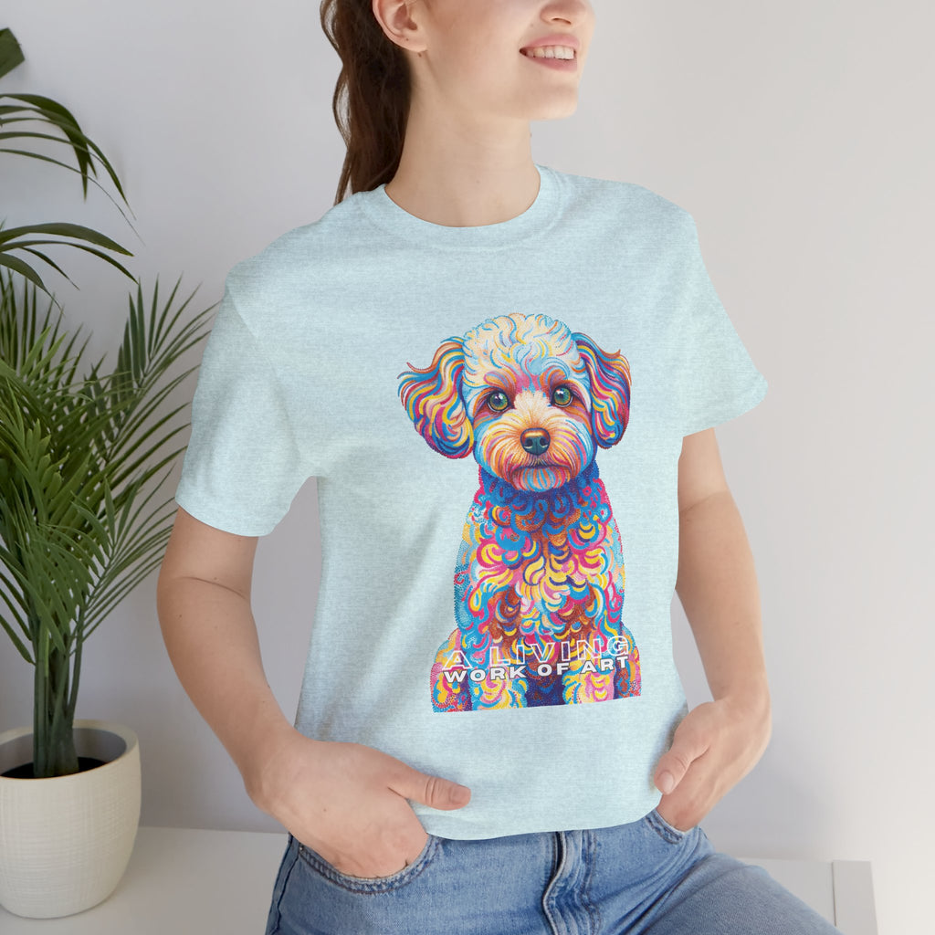 Maltipoo T Shirt | Living Work of Art Collection | Pointillism Style