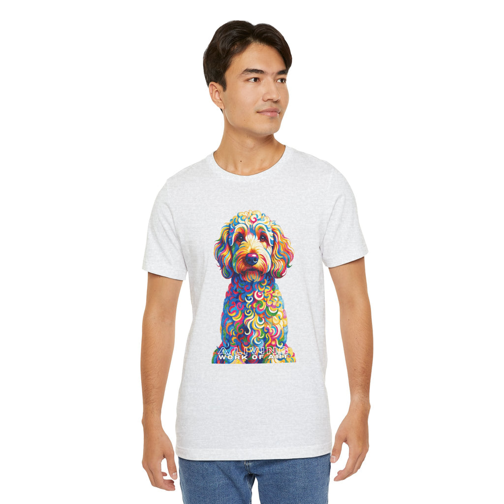 Goldendoodle T Shirt | Living Work of Art Collection | Pointillism Style