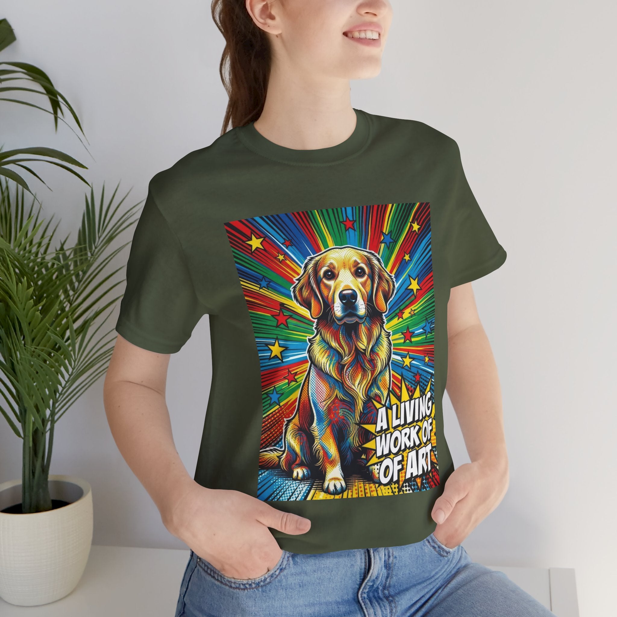 Golden Retriever T Shirt | Living Work of Art Collection | Pop Art