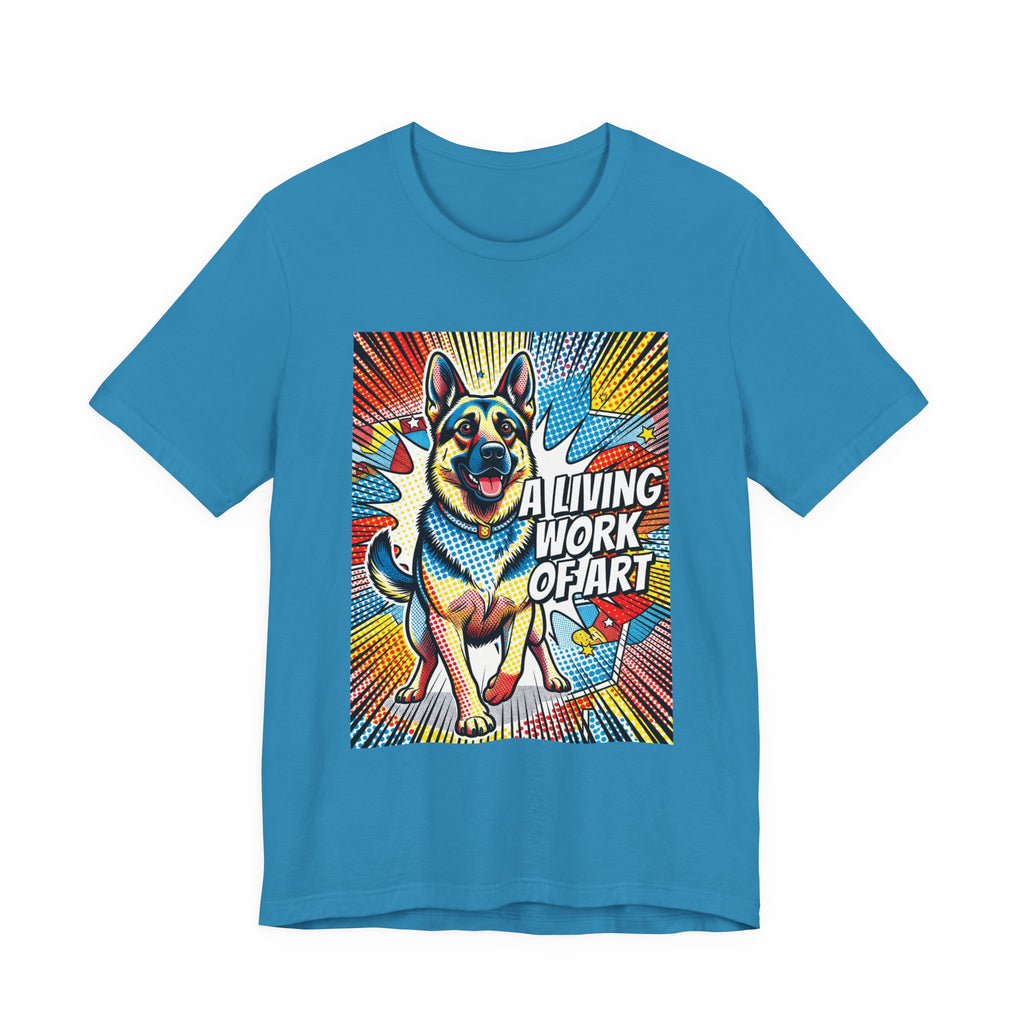 German Shepherd T Shirt | Living Work of Art Collection | Pop Art