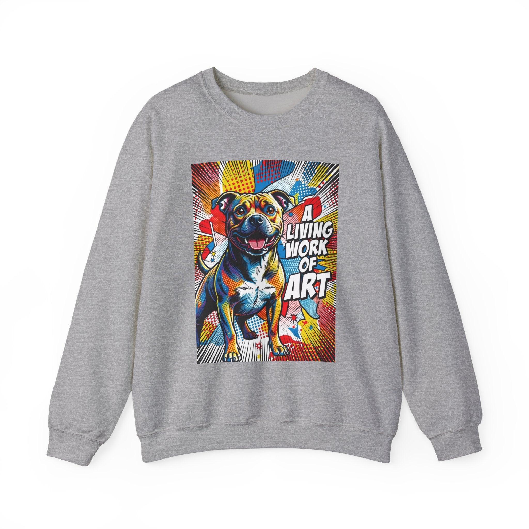 Staffordshire Bull Terrier Sweatshirt | Living Work of Art Collection | Pop Art
