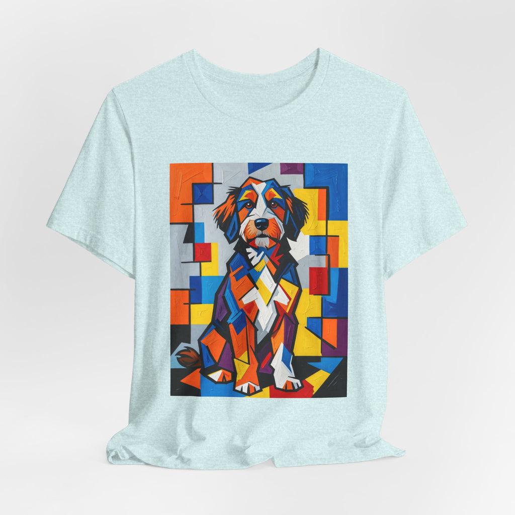 Bernedoodle T Shirt | Living Work of Art Collection | Cubist Style