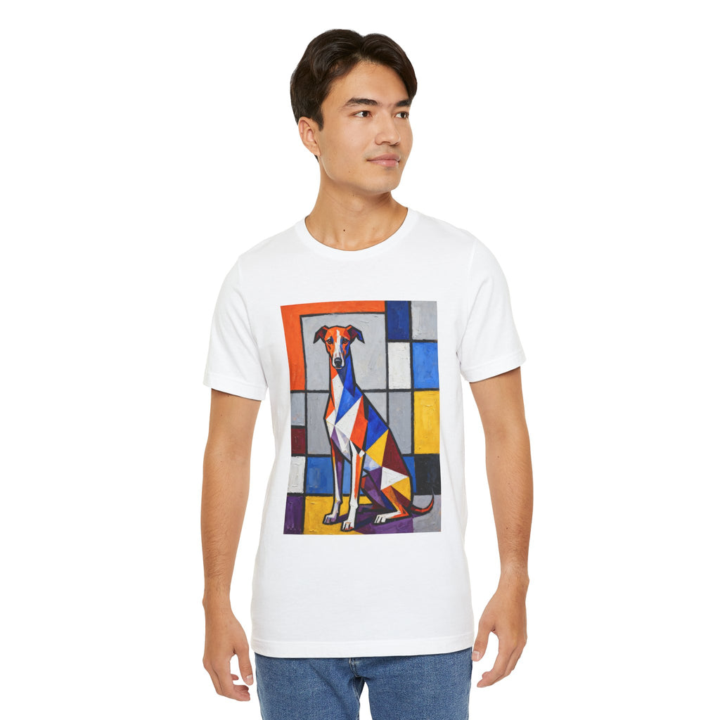 Whippet T Shirt | Living Work of Art Collection | Cubist Style
