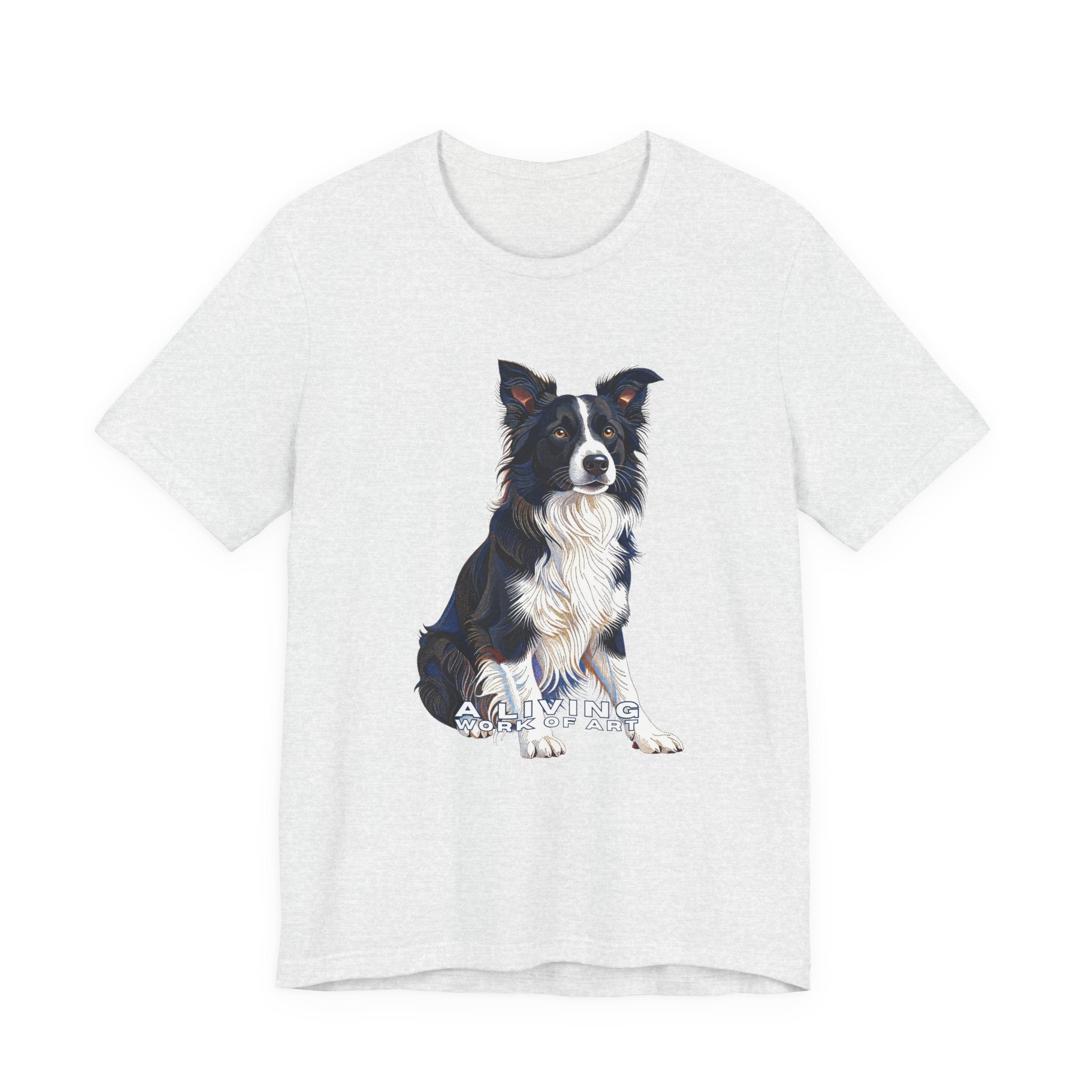 Border Collie T Shirt | Living Work of Art Collection | Pointillism Style