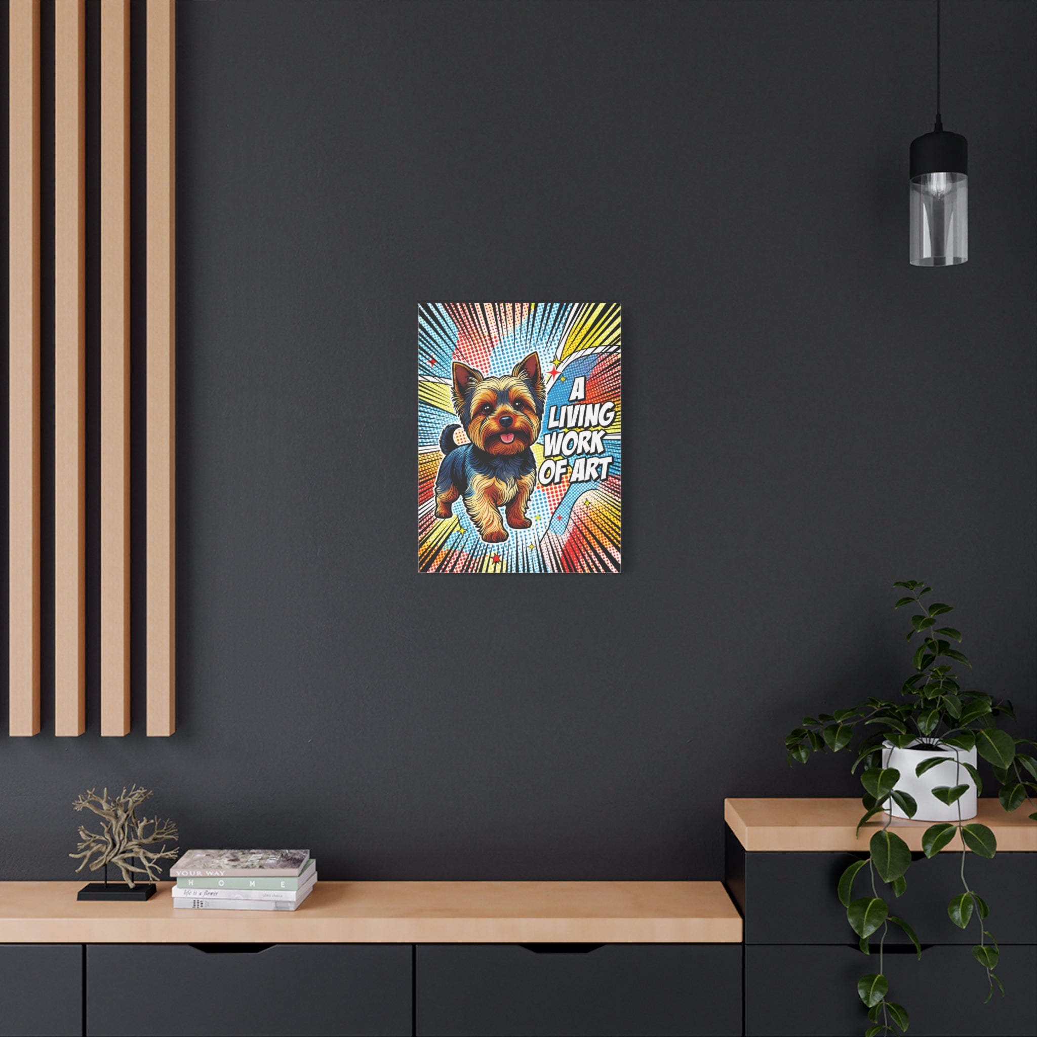 Yorkshire Terrier Canvas Wall Art | Living Work of Art Collection | Pop Art Print