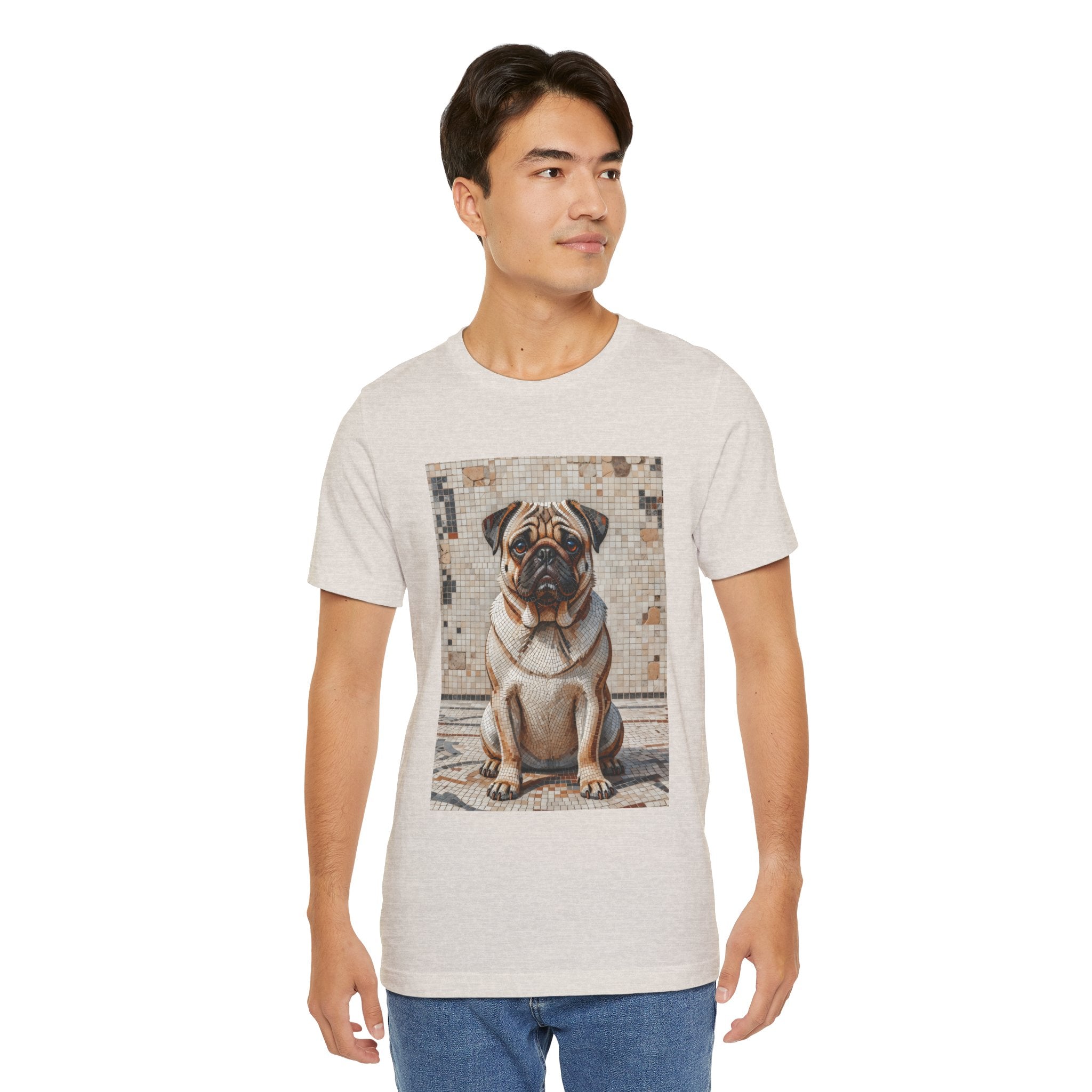 Pug T Shirt | Living Work of Art Collection | Mosaic Style