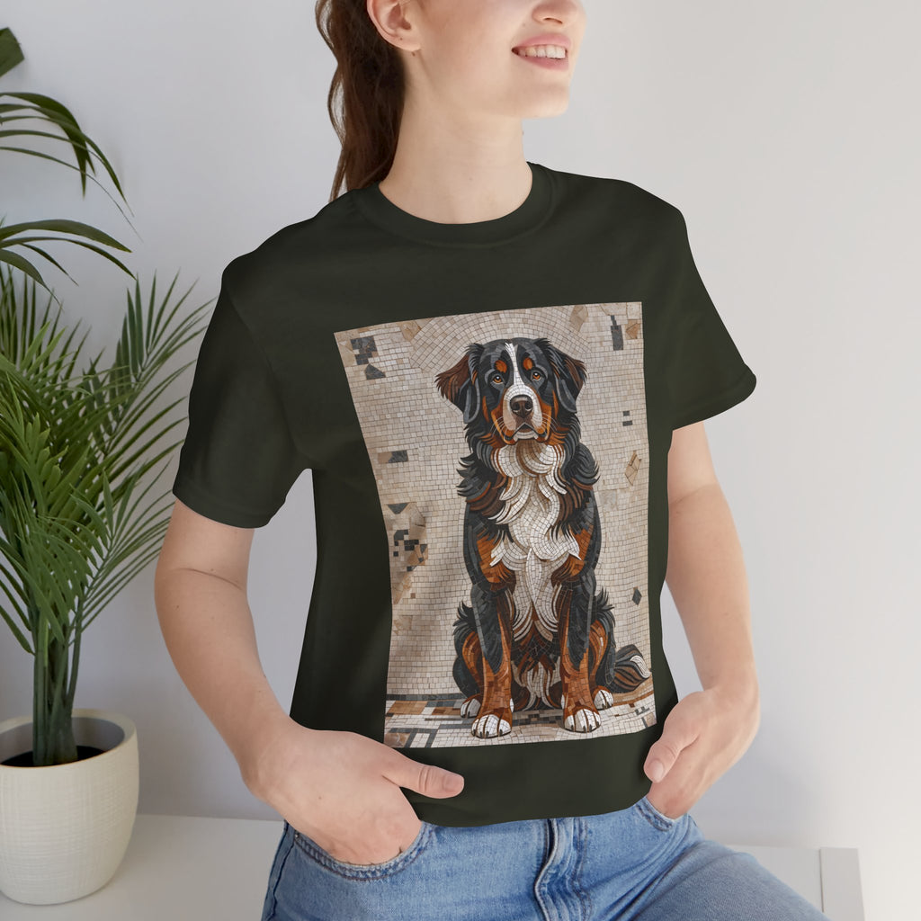Bernese Mountain Dog T Shirt | Living Work of Art Collection | Mosaic Style