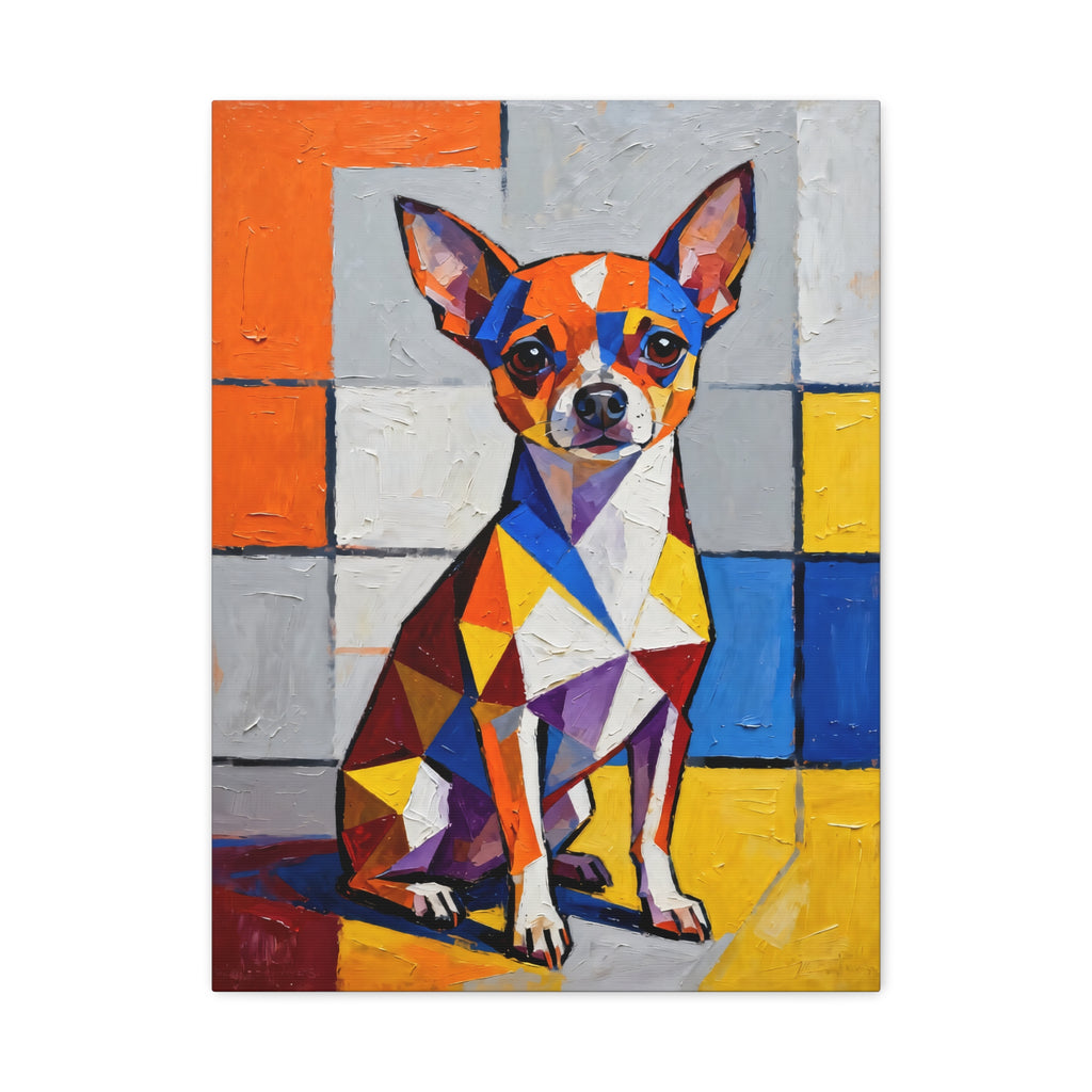 Chihuahua Canvas Wall Art | Living Work of Art Collection | Cubist Style Print