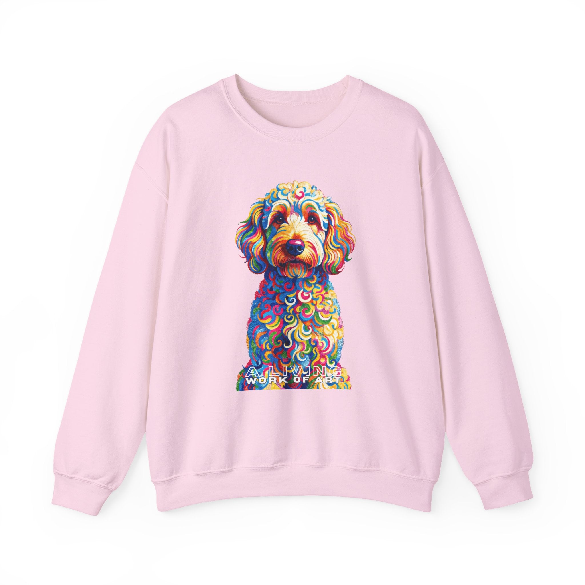Goldendoodle Sweatshirt | Living Work of Art Collection | Pointillism Style