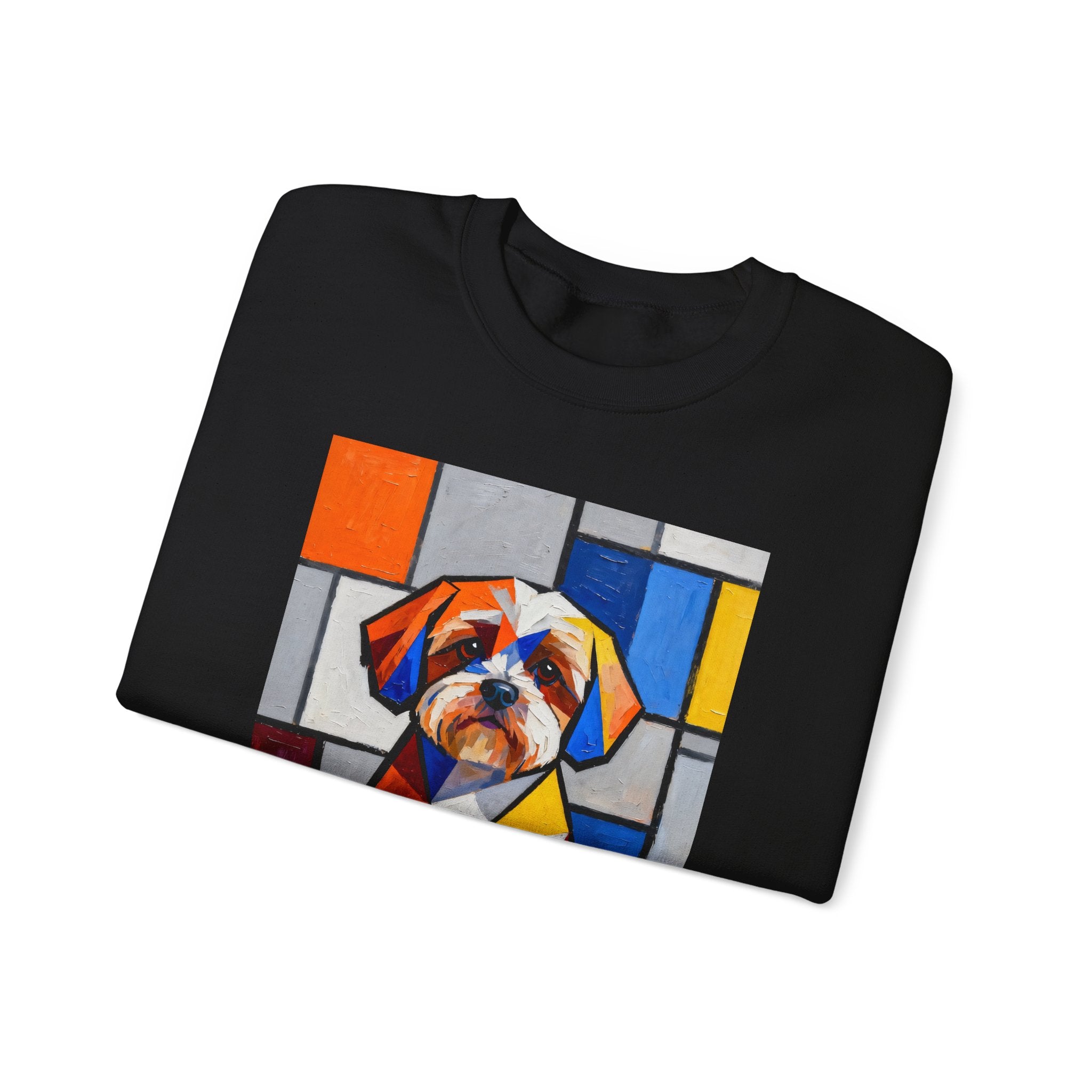 Shih-Poo Sweatshirt | Living Work of Art Collection | Cubist Style