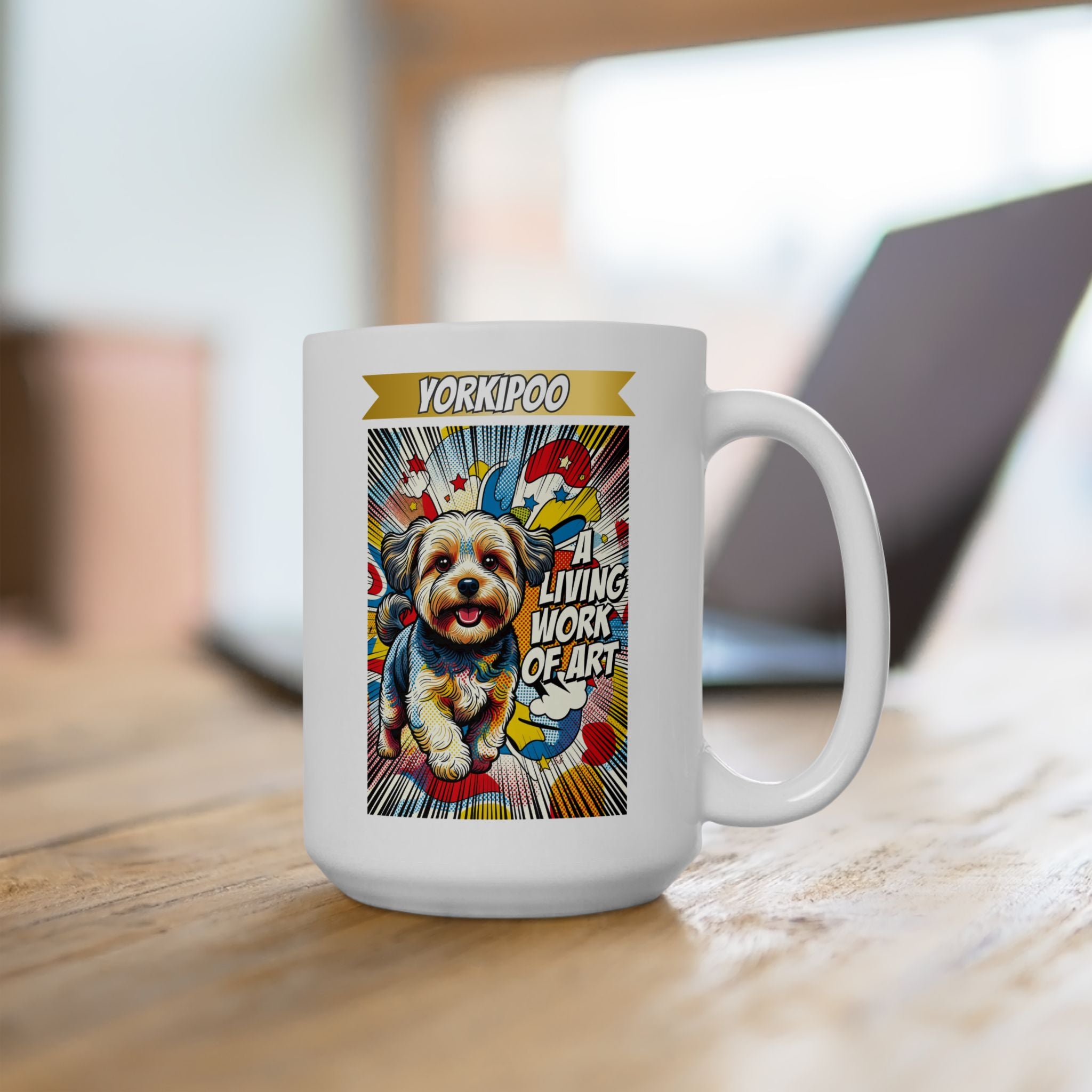 Yorkipoo Coffee Mug | Living Work of Art Collection | Pop Art