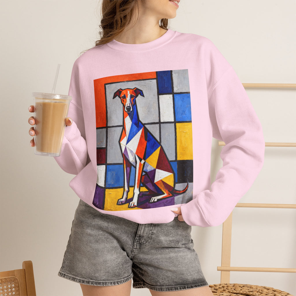Whippet Sweatshirt | Living Work of Art Collection | Cubist Style