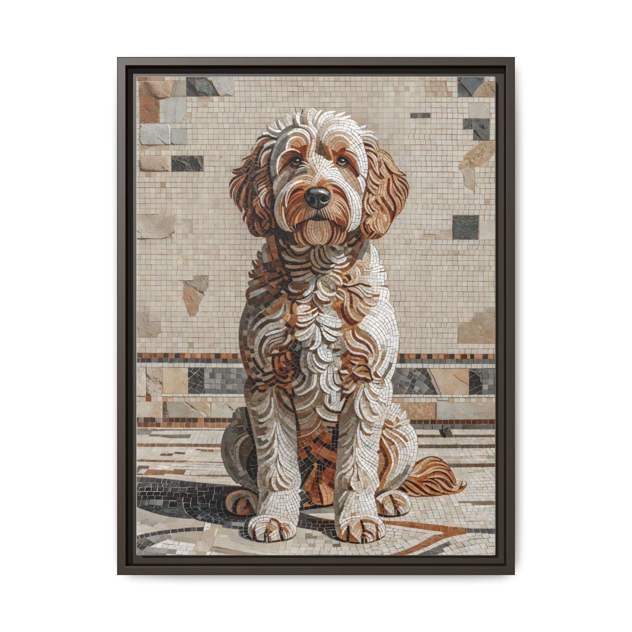 Labradoodle Canvas Wall Art | Living Work of Art Collection | Mosaic Style Print