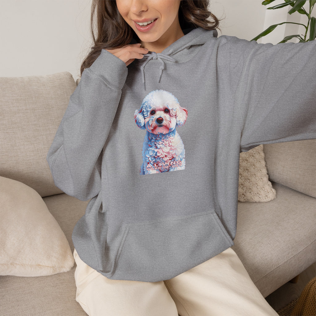 Bichon Frise Hoodie | Living Work of Art Collection | Pointillism Style