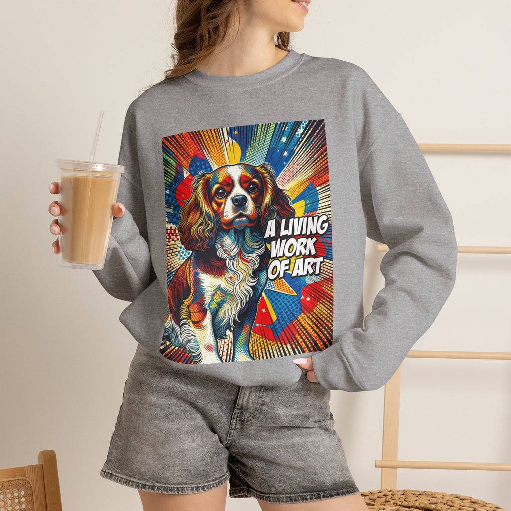 Cavalier King Charles Spaniel Sweatshirt | Living Work of Art Collection | Pop Art