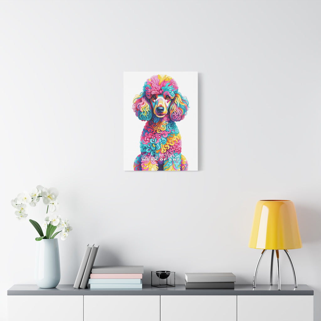 Poodle Canvas Wall Art | Living Work of Art Collection | Pointillism Style Print
