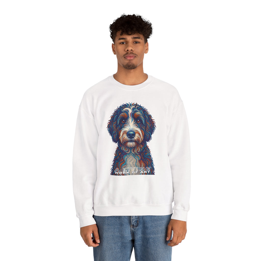 Bernedoodle Sweatshirt | Living Work of Art Collection | Pointillism Style