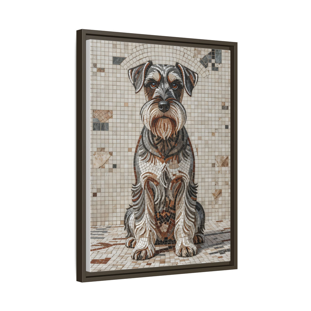 Schnauzer Canvas Wall Art | Living Work of Art Collection | Mosaic Style Print