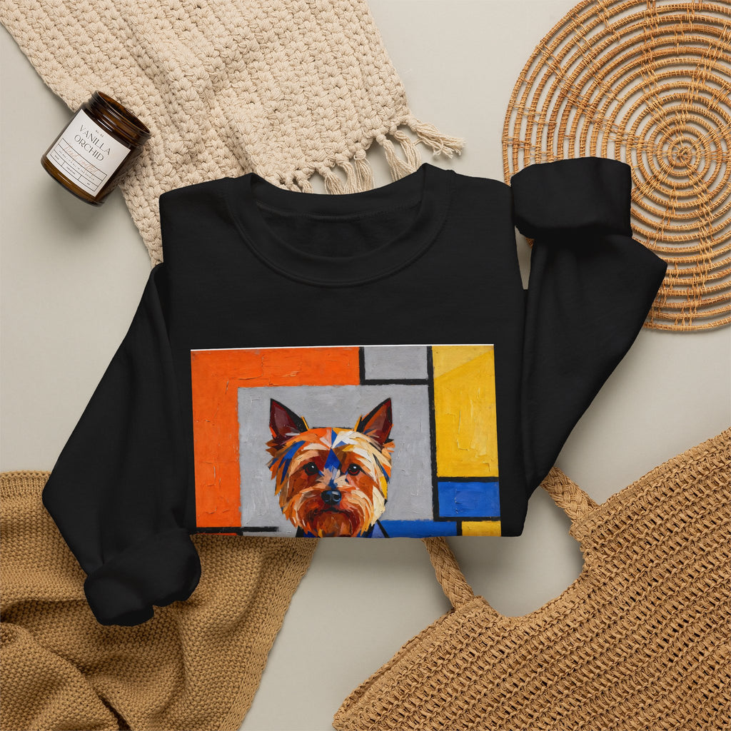Yorkshire Terrier Sweatshirt | Living Work of Art Collection | Cubist Style
