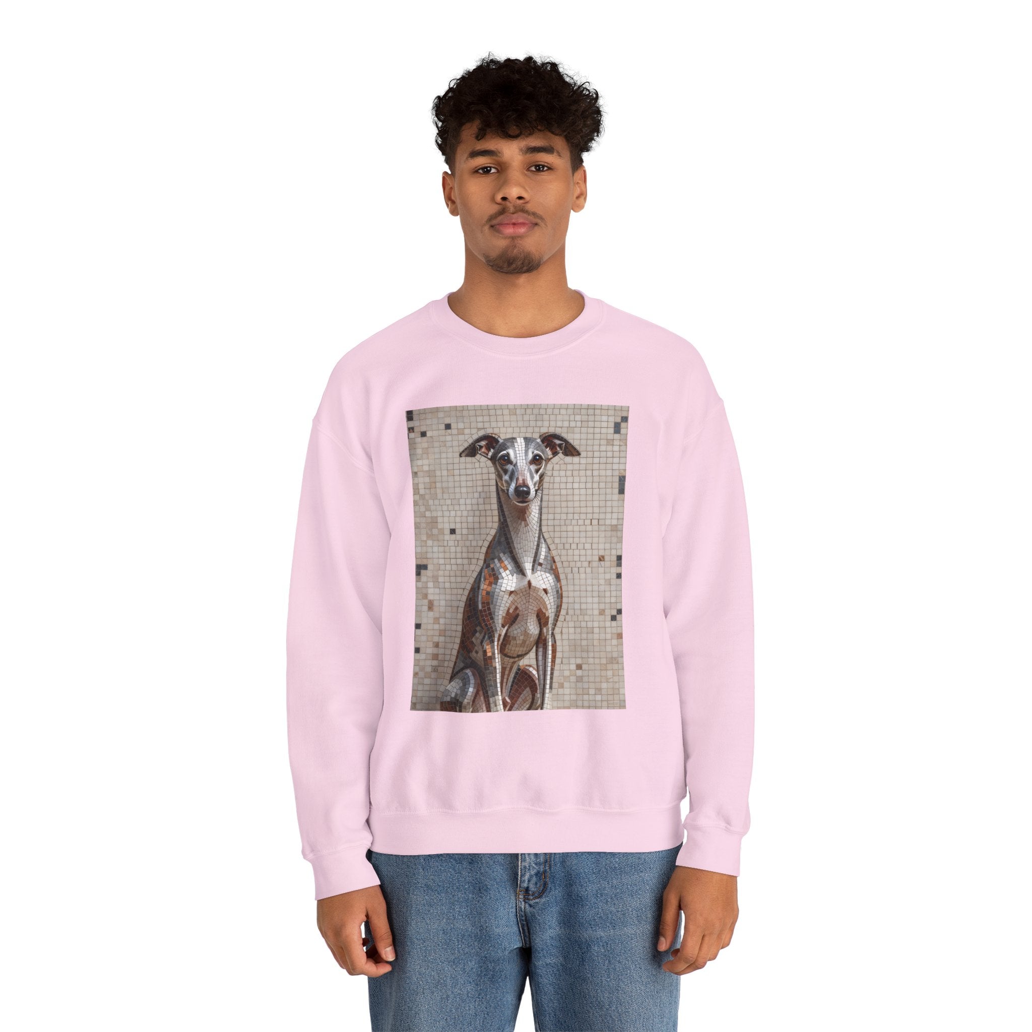 Whippet Sweatshirt | Living Work of Art Collection | Mosaic Style