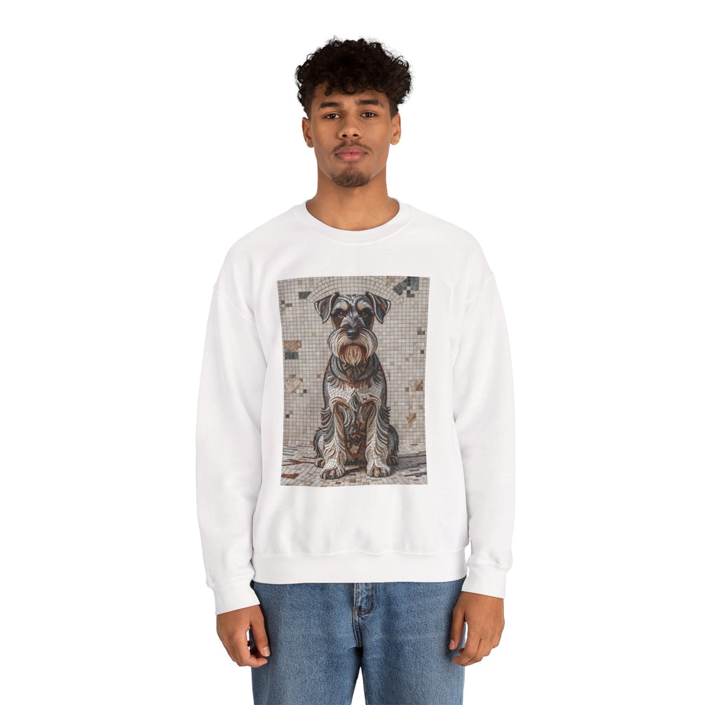 Schnauzer Sweatshirt | Living Work of Art Collection | Mosaic Style